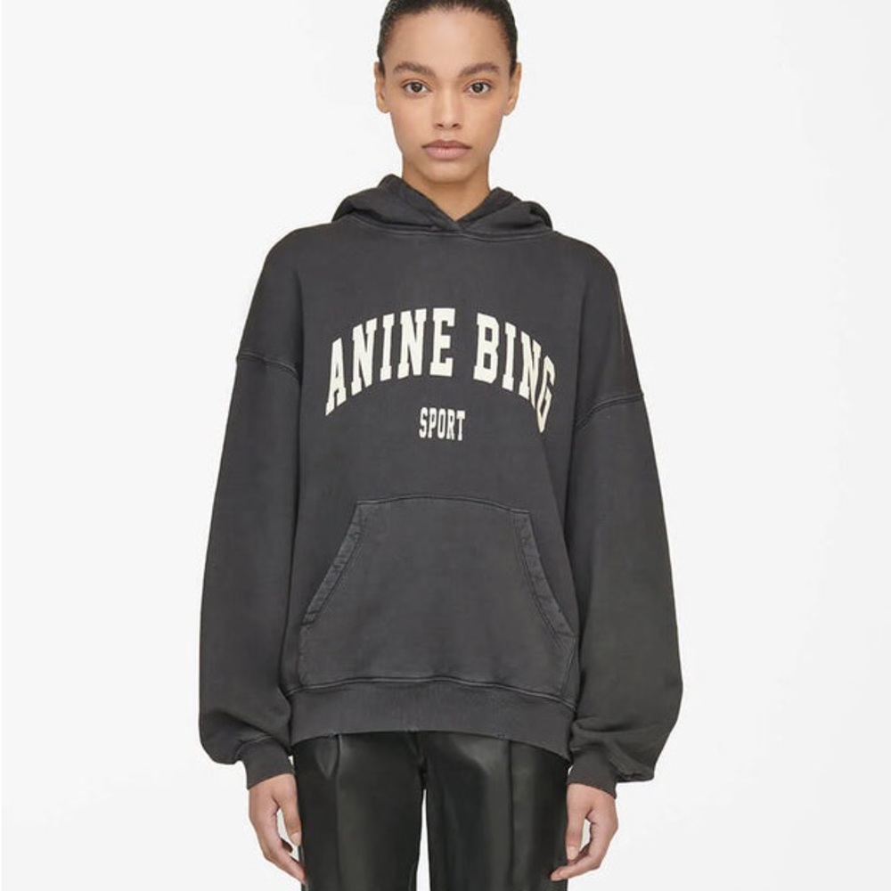 Anine Bing Women's Harvey Sweatshirt in Washed Black